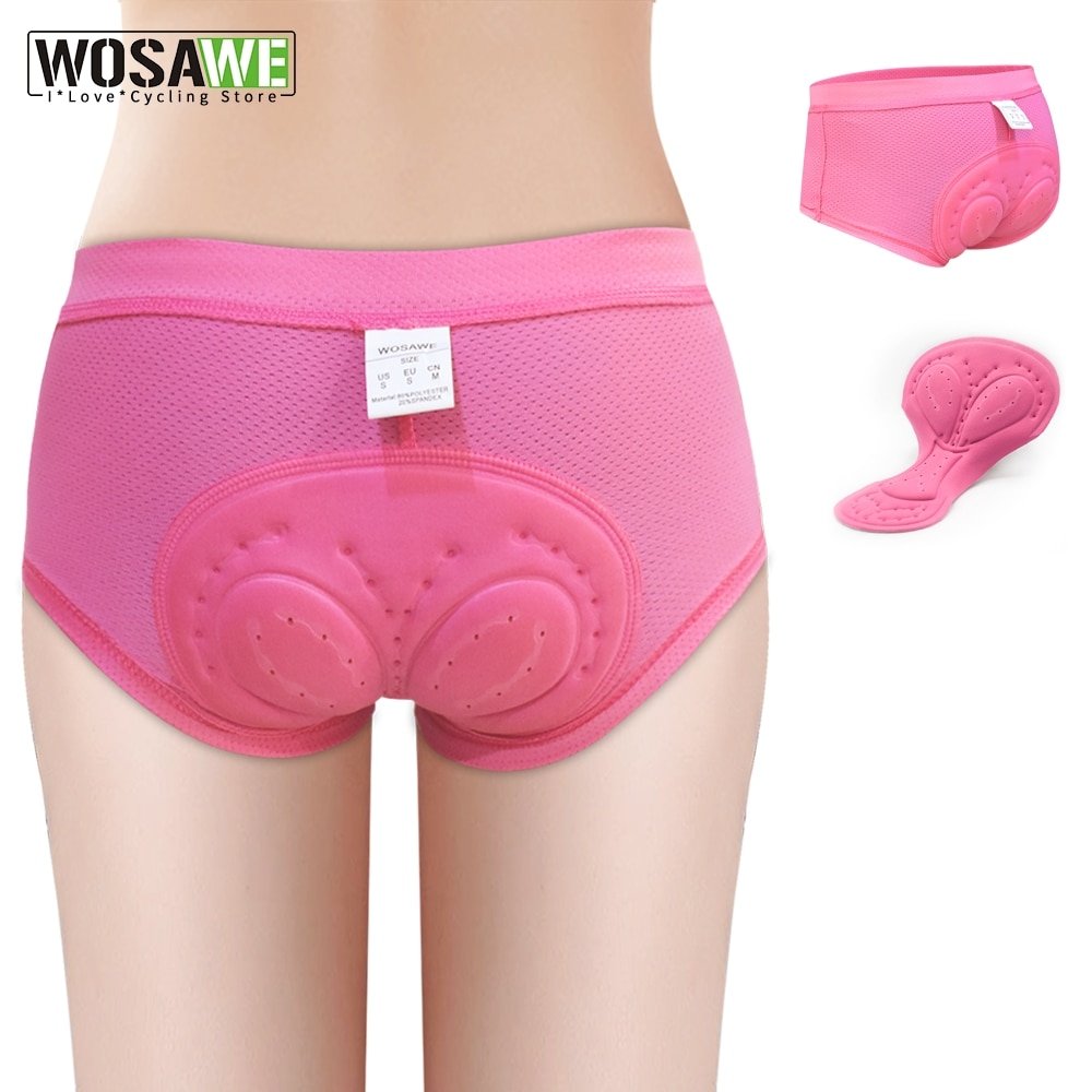 Women's Cycling Shorts 3D Gel Padded Breathable Underwear Bicycle